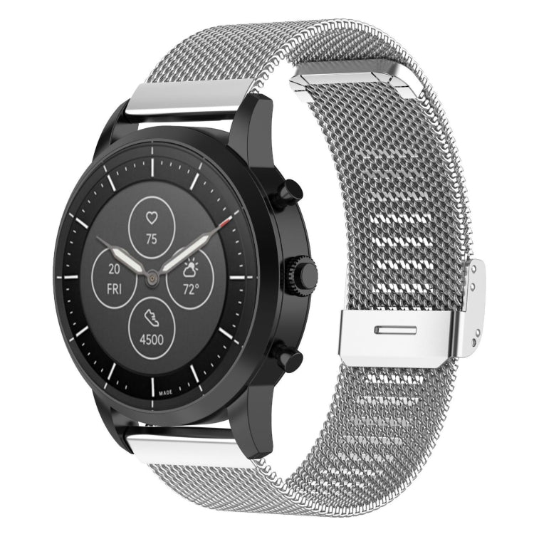 Cinturino maglia metallica 22 mm per Fossil Hybrid Smartwatch HR
