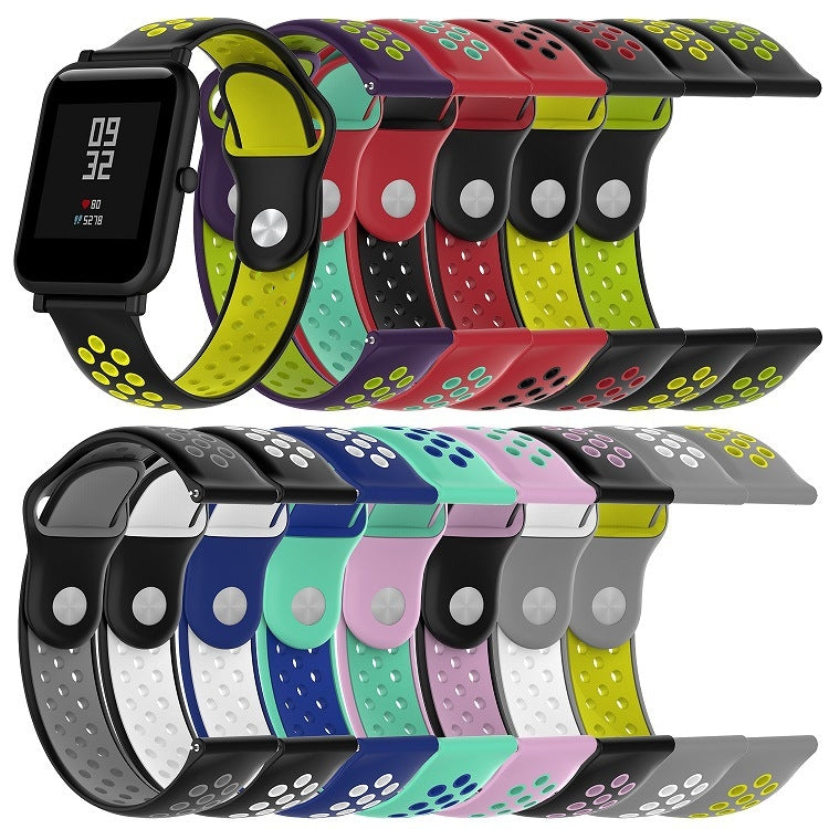 Cinturino sportivo in silicone bicolore per Huawei Watch Series 1
