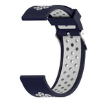 Cinturino sportivo in silicone bicolore 22mm per Amazfit Bip Lite