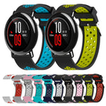 Cinturino sportivo in silicone bicolore 22mm per Amazfit Bip Lite