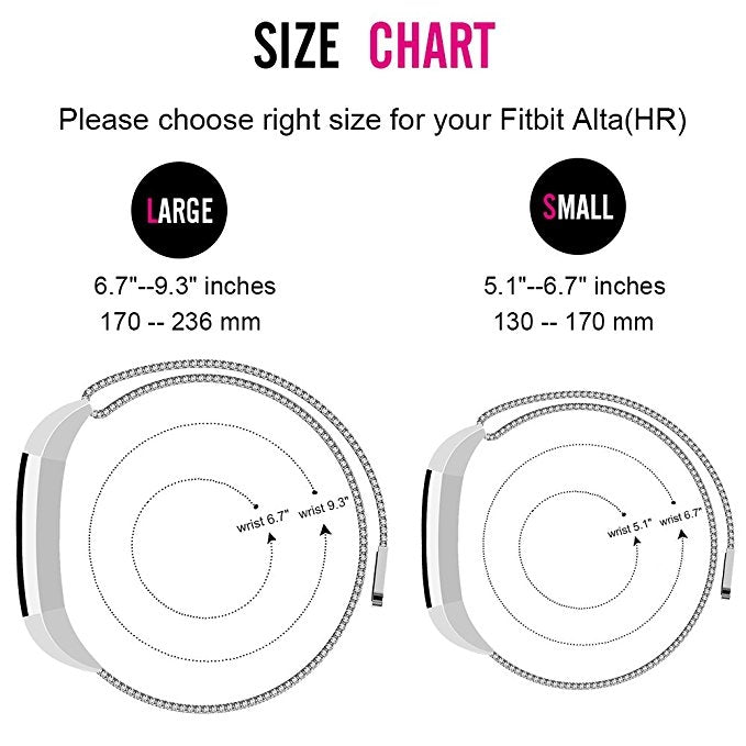 Cinturino magnetico in acciaio per Fitbit Alta grande