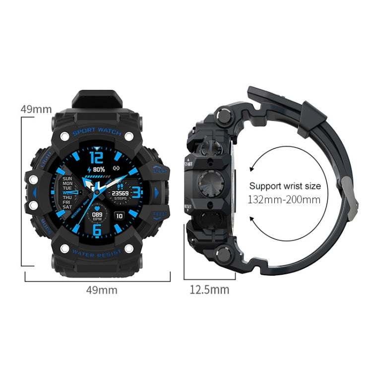 Smartwatch sportivo impermeabile IP68 con schermo TFT 1,28"
