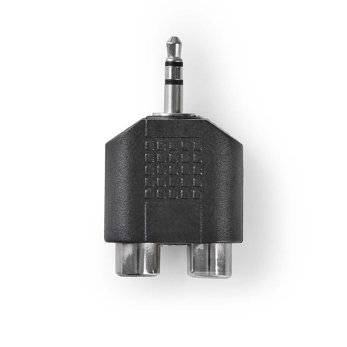 Adattatore audio stereo Maschio 3,5 mm a 2x Femmina RCA nero