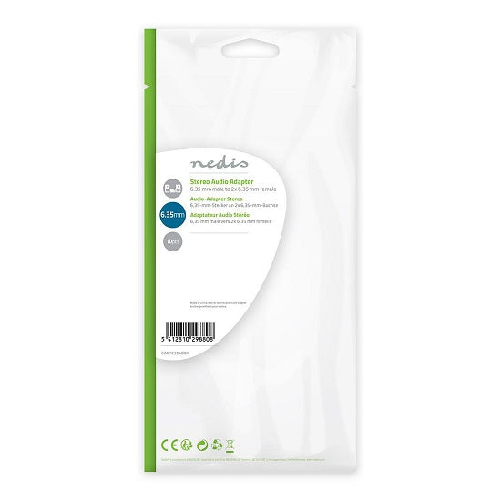 Adattatore audio stereo Nedis 6,35 mm maschio a 2 femmine - immagine 3