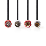Cavo Audio Stereo 2x RCA maschio - 2x RCA femmina 2.0 m Nero 5412810281077 541281028107 CAGP24205BK20 ND2570