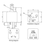 Relè avviamento auto 12V 200A con accessori