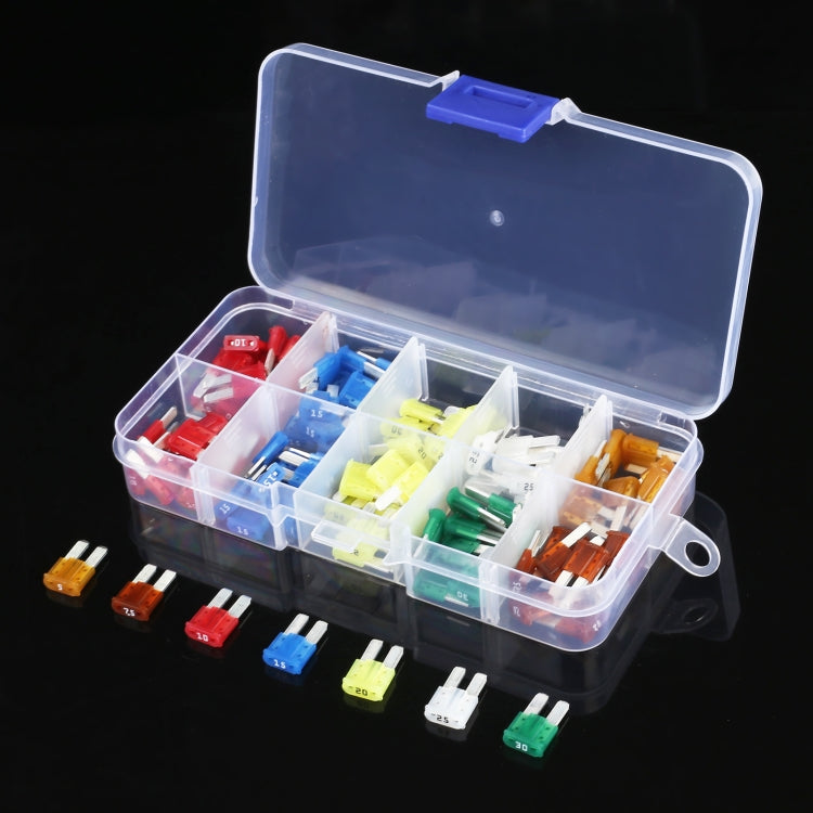 Set 100 portafusibili a lama per auto 5-30A