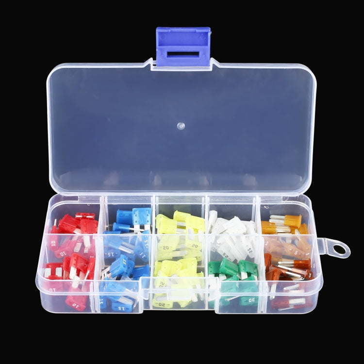 Set 100 portafusibili a lama per auto 5-30A