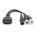 Cavo adattatore OBD II 3/4/6 pin a 16 pin per moto Honda Yamaha