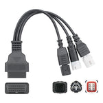 Cavo adattatore OBD II 3/4/6 pin a 16 pin per moto Honda Yamaha