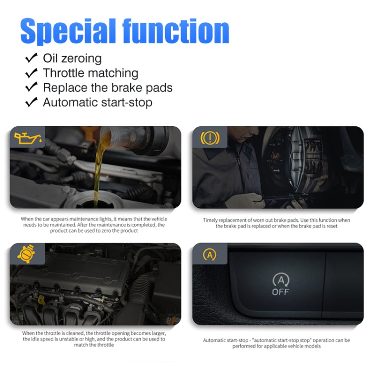 Lettore codici guasti auto OBD2 9-18V diagnostica