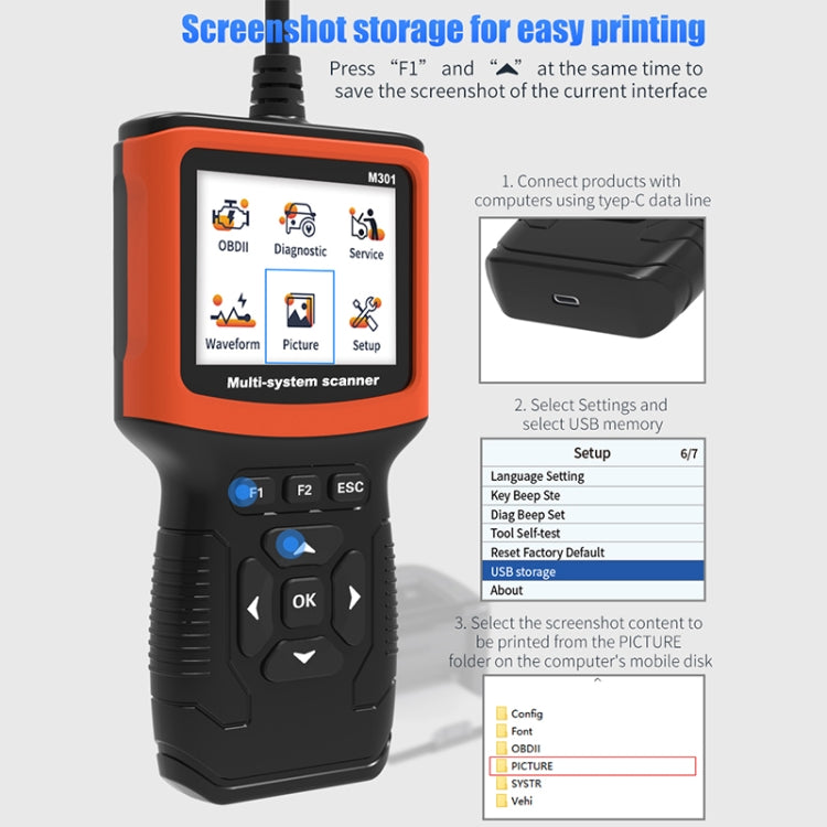 Lettore codici guasti auto OBD2 9-18V diagnostica