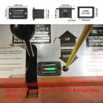 Indicatore batteria LED regolabile 12V-72V per veicoli elettrici