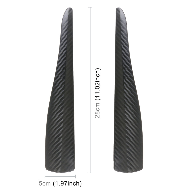 Strisce paraurti in silicone effetto fibra di carbonio