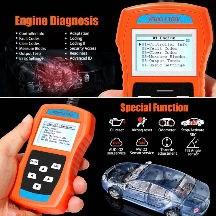 VAG506M Mini lettore codici auto OBD2 Europa Sud