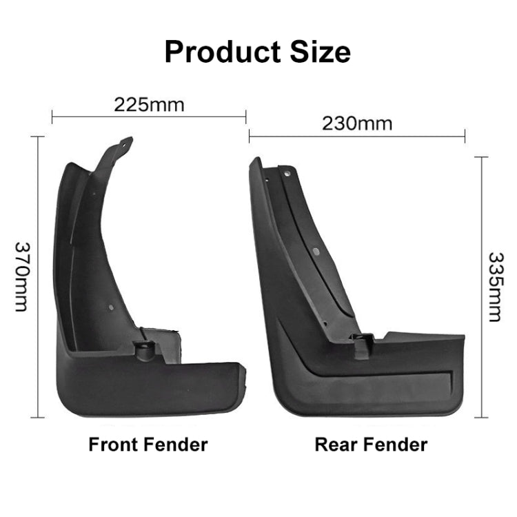 Paraspruzzi in plastica morbida per Volkswagen Tiguan 2018-2020