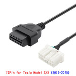 Cavo adattatore OBDII a 12 pin per Tesla Model X/S 2012-2015
