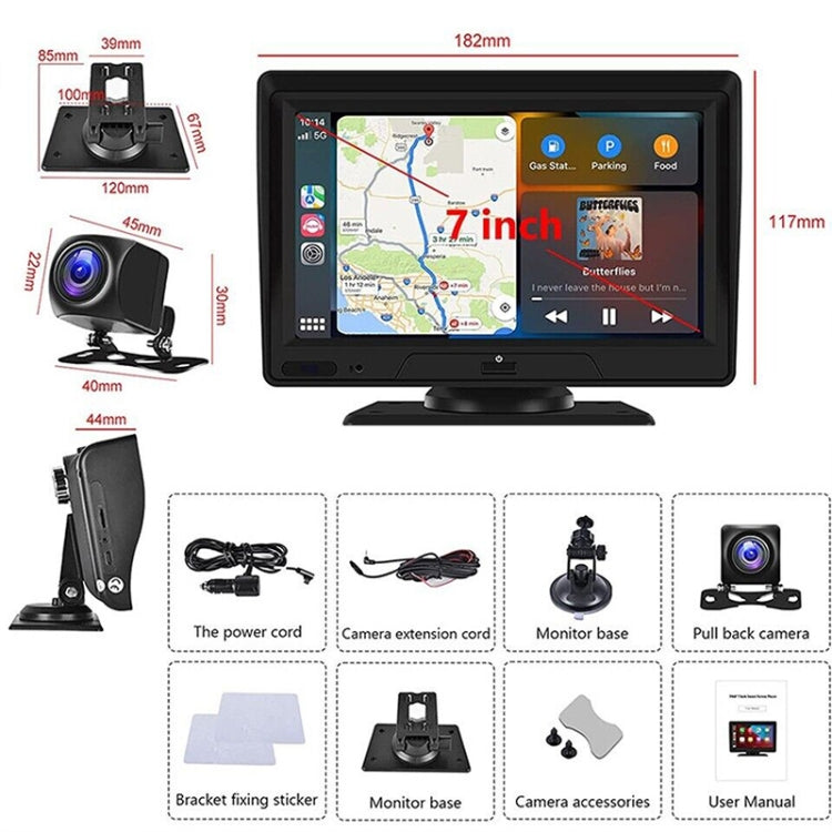 Navigatore auto wireless 7" con doppia lente P702D