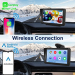 Navigatore auto wireless 7" con CarPlay e Bluetooth