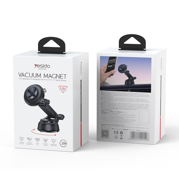 Yesido C284 Supporto per telefono magnetico 2 in 1 con ventosa per auto, C284
