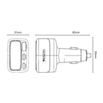 Caricabatterie da auto Yesido Y75 da 105 W con display TFT, 3 porte: 1 USB-A e 2 USB-C, adattatore per ricarica rapida.