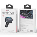 Caricabatterie da auto Yesido Y75 da 105 W con display TFT, 3 porte: 1 USB-A e 2 USB-C, adattatore per ricarica rapida.