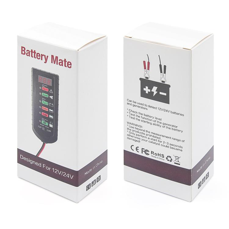 Tester di tensione per batterie auto 12V/24V