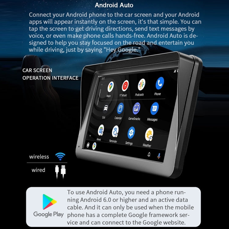 Lettore MP5 Bluetooth auto 7" wireless CarPlay B5300
