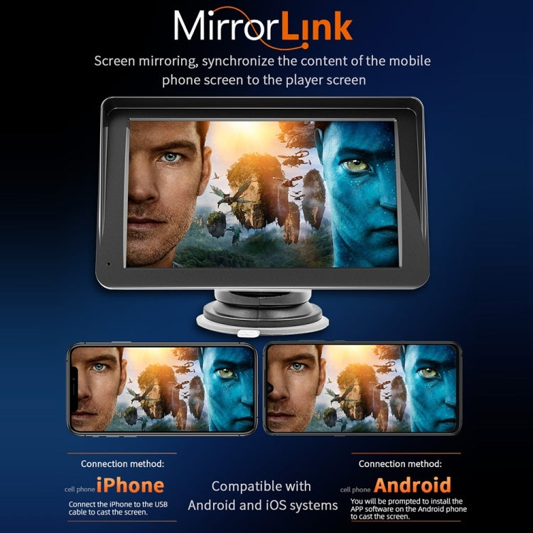 Lettore MP5 Bluetooth auto 7" wireless CarPlay B5300