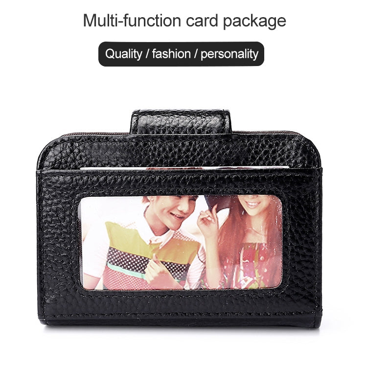 Portafoglio orizzontale RFID in pelle con 13 slot carte