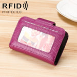 Portafoglio orizzontale RFID in pelle con 13 slot carte