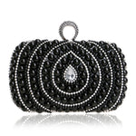 Borsa a mano con perle per feste da donna 16x10x5 cm