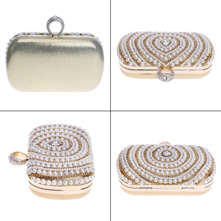 Borsa a mano con perle per feste da donna 16x10x5 cm