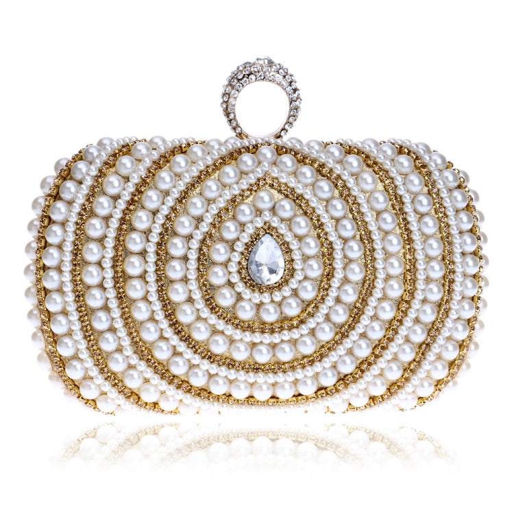 Borsa a mano con perle per feste da donna 16x10x5 cm