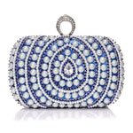 Borsa a mano con perle per feste da donna 16x10x5 cm
