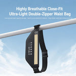 Marsupio da corsa Yesido WB67 con doppia cerniera, impermeabile IPX6, riflettente, di grande capacità, ideale per lo sport.