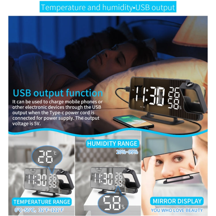 Sveglia digitale con proiezione orario e radio FM TS-9210