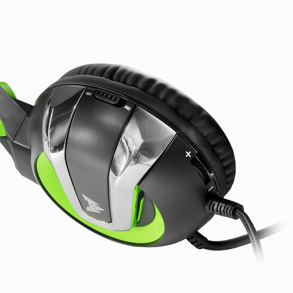 Cuffie da gaming con microfono LED verde CMGH-3002 CrownMicro  6970963389402 CMGH-3002