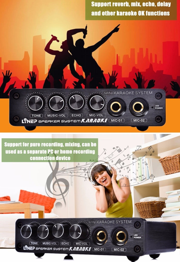 Mini Karaoke Amplificatore Mixer Audio A933 per PC e TV