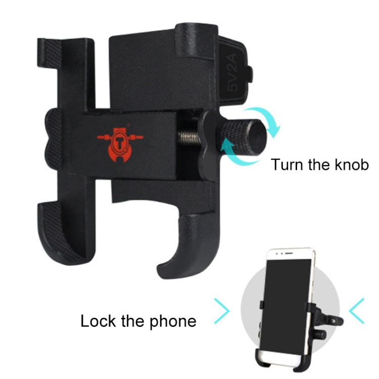 Porta cellulare in lega di alluminio per manubrio moto