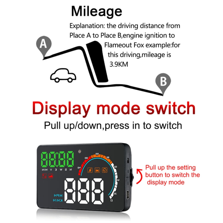 Q5 GPS Head Up Display auto 4 pollici con allarmi