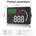 Q5 GPS Head Up Display auto 4 pollici con allarmi