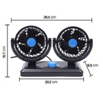 Mini ventilatore per auto HUXIN HX-T303 6,5W DC12V silenzioso