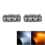 2 pezzi Luci DRL auto 12V 6W bianche e gialle 400LM