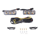 2 pezzi Luci DRL auto 12V 6W bianche e gialle 400LM
