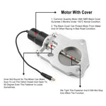 Kit motore valvole scarico elettriche 2,5" acciaio inox