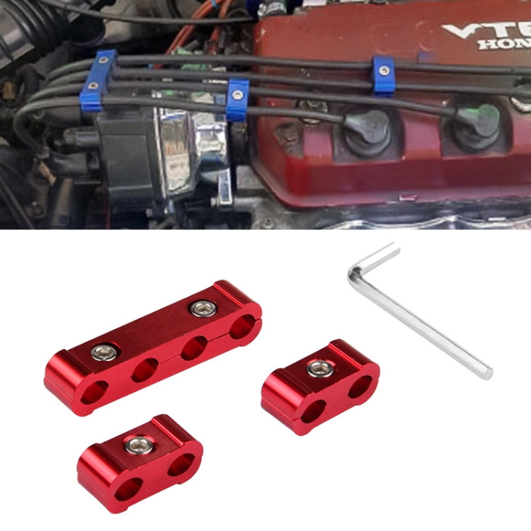 Kit morsetto divisore filo candela motore in alluminio 3 pezzi