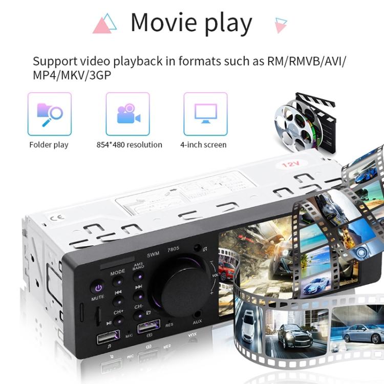 Ricevitore autoradio universale 4,1" Bluetooth MP5 con telecomand
