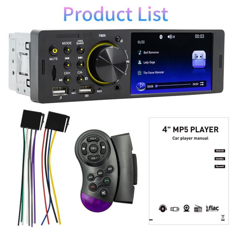 Ricevitore autoradio universale 4,1" Bluetooth MP5 con telecomand