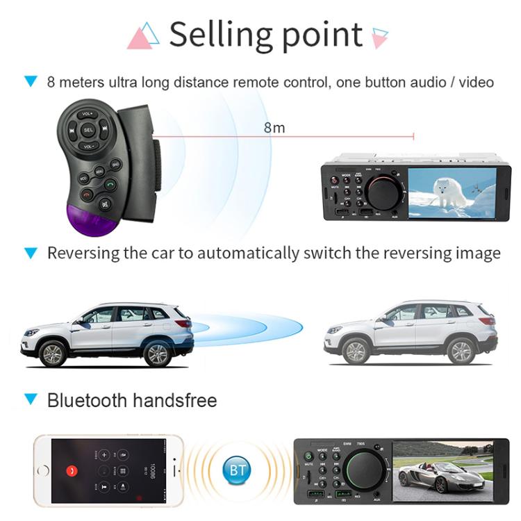Ricevitore autoradio universale 4,1" Bluetooth MP5 con telecomand